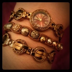 3 bronze bracelets in a set